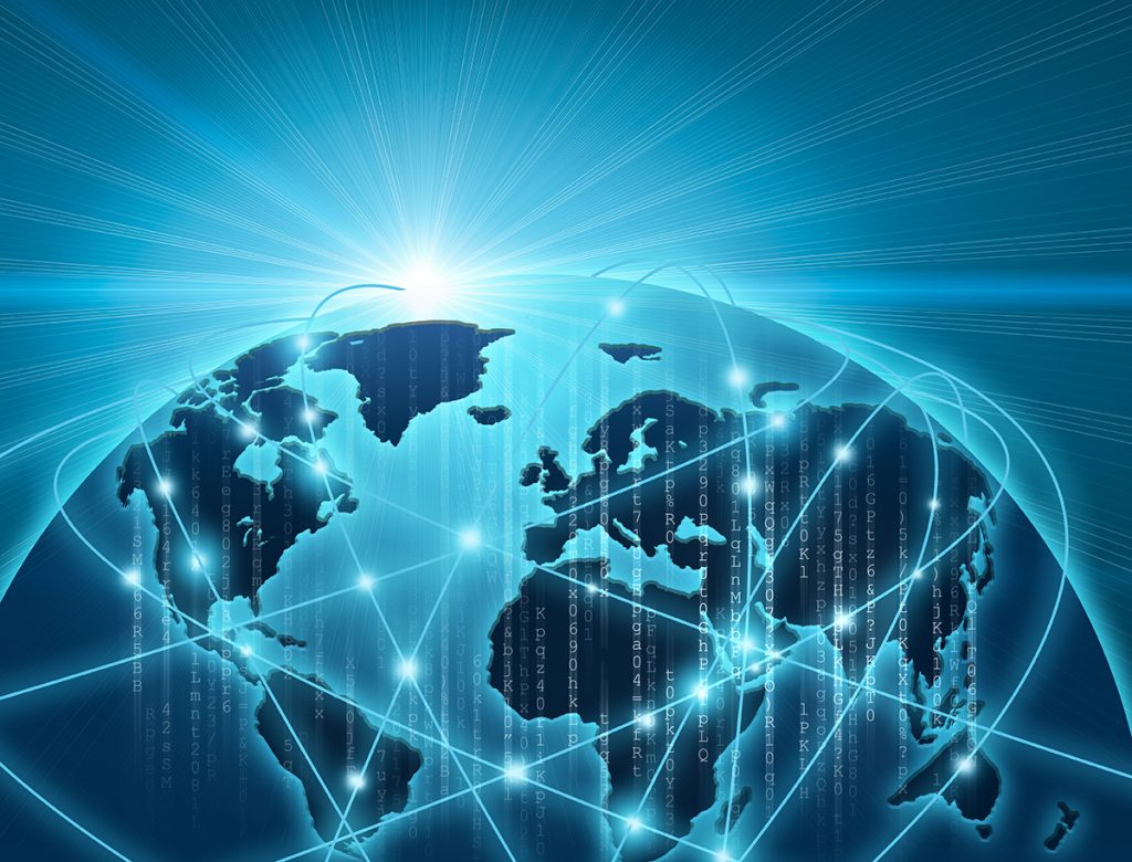 Globe network connections for quality websites devleoped by new Yor ditial Marketersn abstract background. New York Digital Markerts develop supurb websites, and funnels