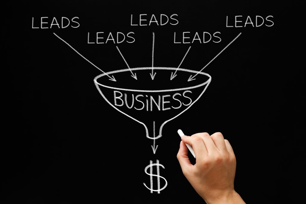 Lead Generation Business Funnel Concept lead generation a goal of Digital Marketing
