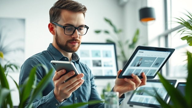 Websites that are responsive for PCs, tablets and smart phones by ATM in NY